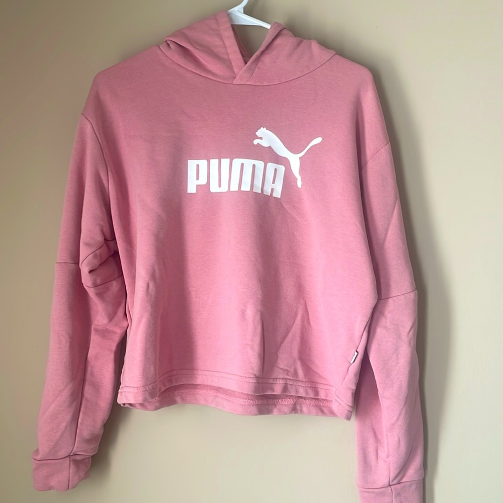 cropped puma hoodie